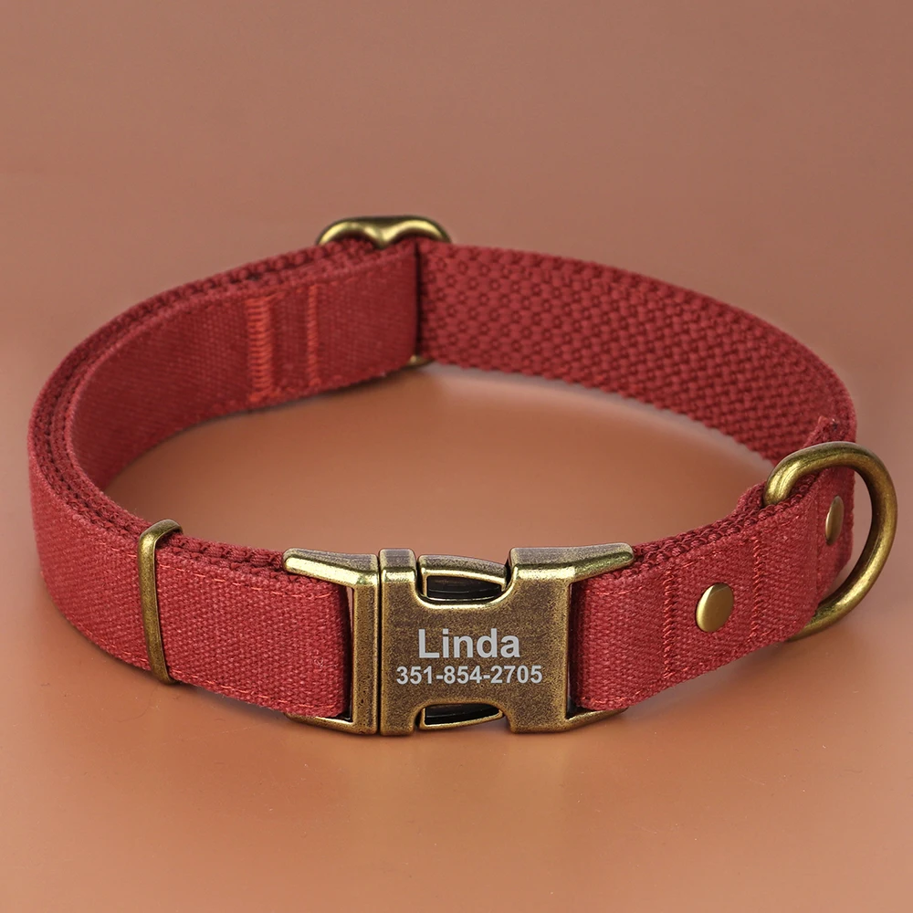 Coleira Personalizada para Cães de Nylon com Gravação Gratuita - Image 4