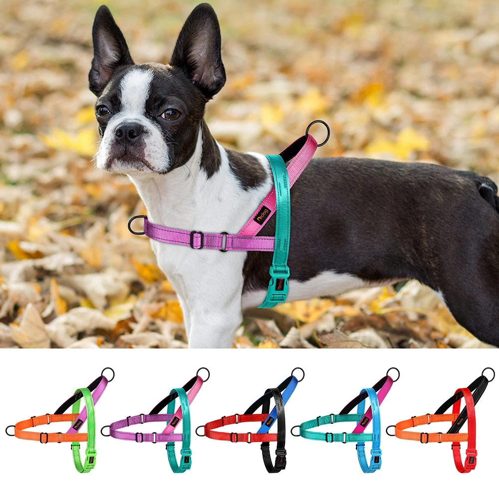 peitoral para cães ajustável nylon refletivo