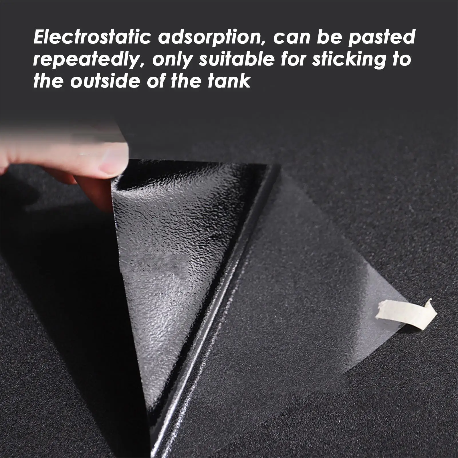 Fundo Adesivo Estático para Aquário Preto 30 cm de Altura PVC - Imagem 4