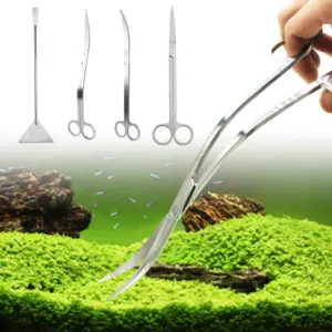 kit ferramentas para aquário de aço inoxidável
