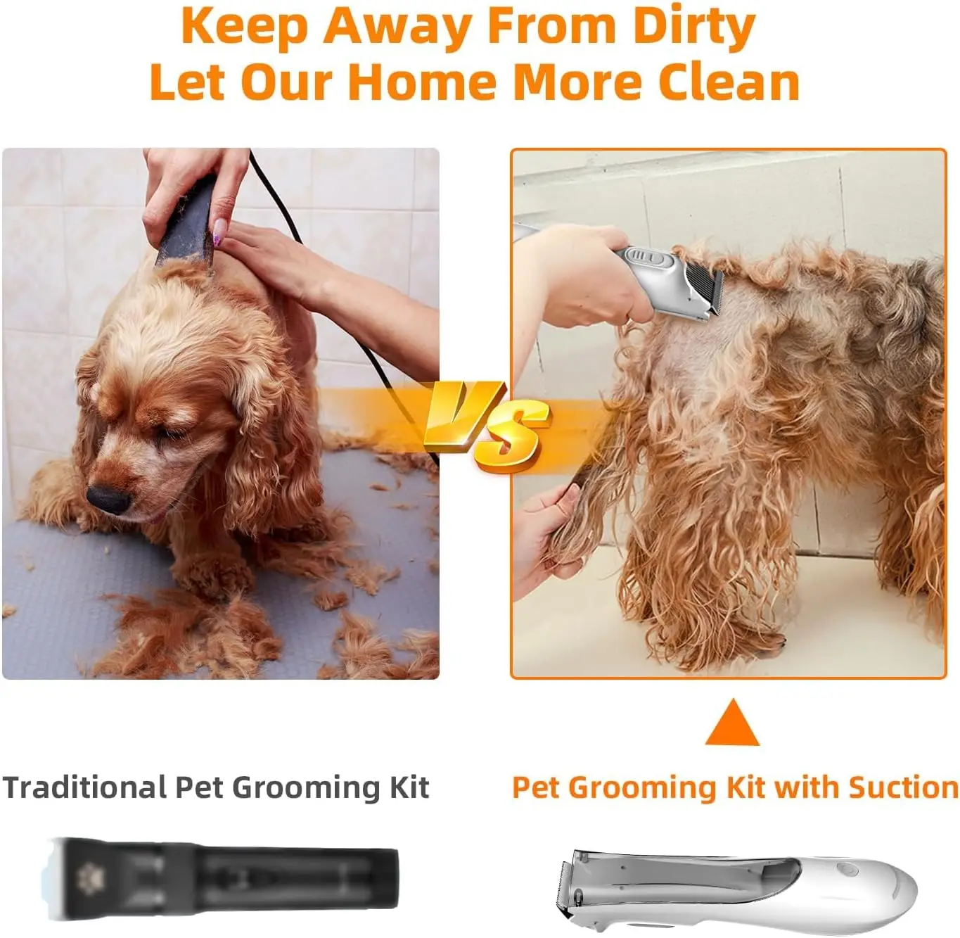 Máquina de Tosa para Pets com Função de Aspiração de Pelos - Imagem 2