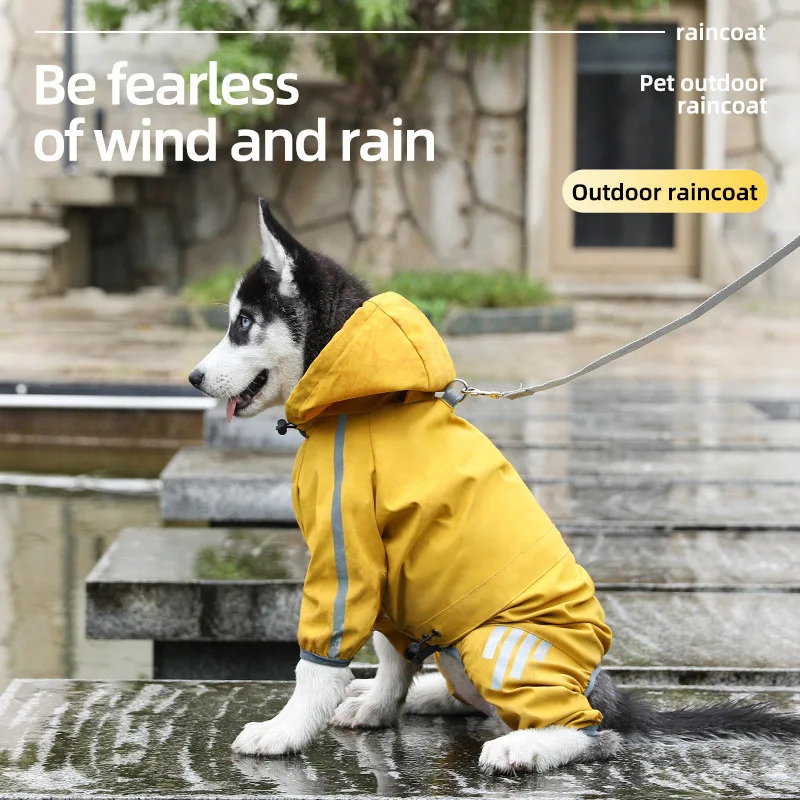 Capa de Chuva para Cães Refletiva com Abertura para Coleira - Imagem 2