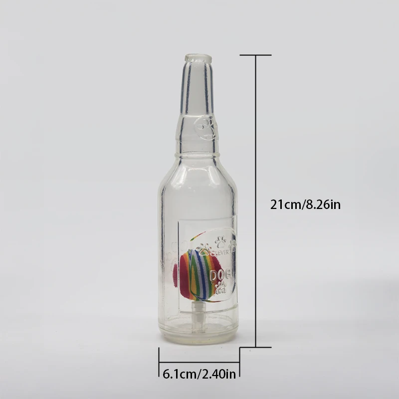 Brinquedo para Cães Garrafa de Cerveja com Bola de Tênis e Som - Imagem 3
