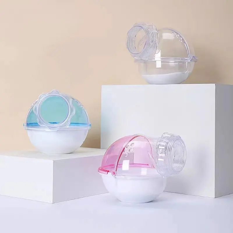 Banheiro para Hamster de Plástico Transparente com Tampa Removível - Imagem 5