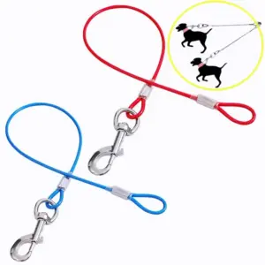 trela para cães de aço inoxidável