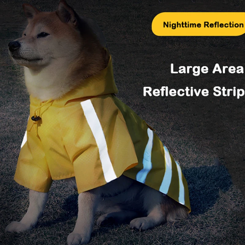 Capa de Chuva para Cães Pequenos Refletiva com Capuz - Imagem 5