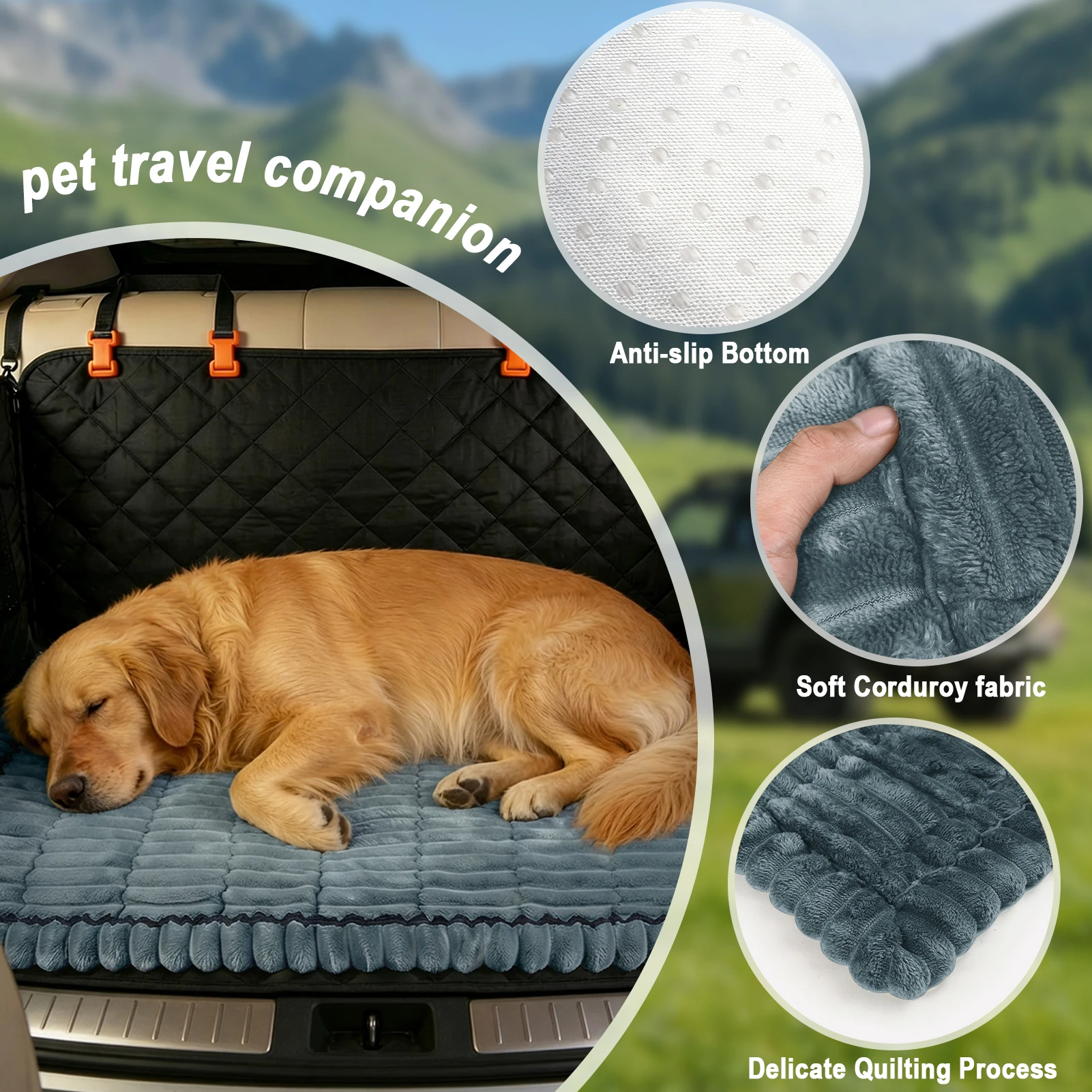 Capa para Banco de Carro para Cães Lavável Antiderrapante - Image 2