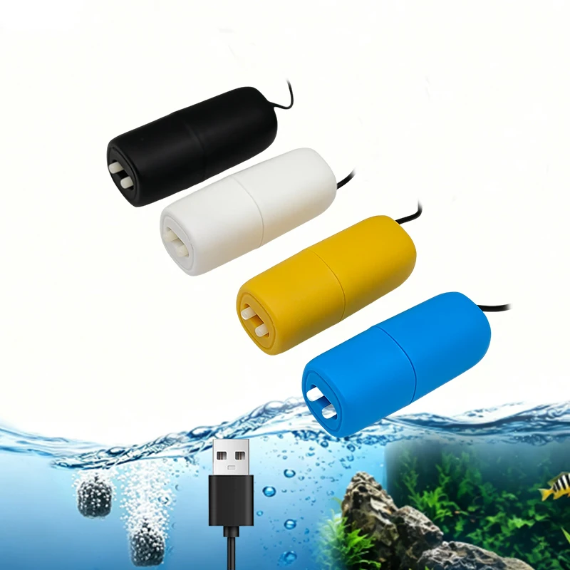 Bomba de Ar USB para Aquário 1W com Duas Saídas e Volume de Ar Ajustável - Imagem 2