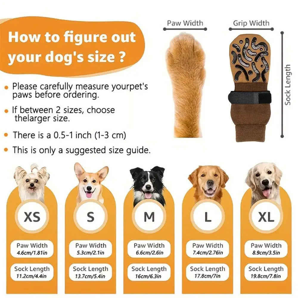 Meias Antiderrapantes para Cães de Algodão com Faixa Ajustável - Imagem 4