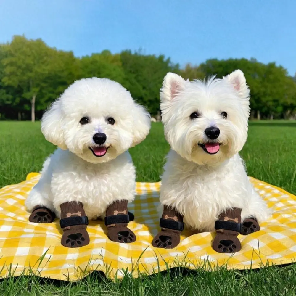 Meias Antiderrapantes para Cães de Algodão com Faixa Ajustável - Image 5