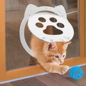 porta de tela magnética para cães e gatos