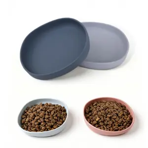 tigela de silicone para gatos rasa