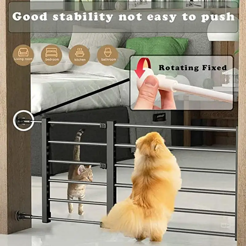 Portão Retrátil para Cães de Aço Titânio com Ajuste de Largura - Imagem 2