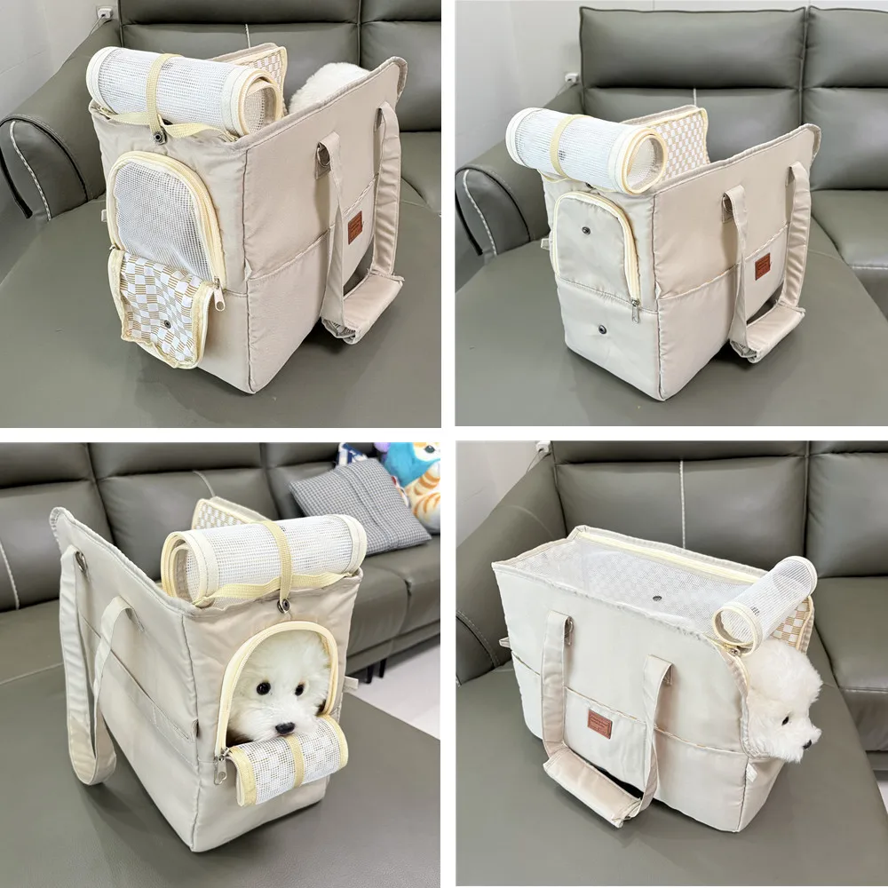 Bolsa de Ombro para Cães e Gatos de Lona com Base Rígida - Image 4