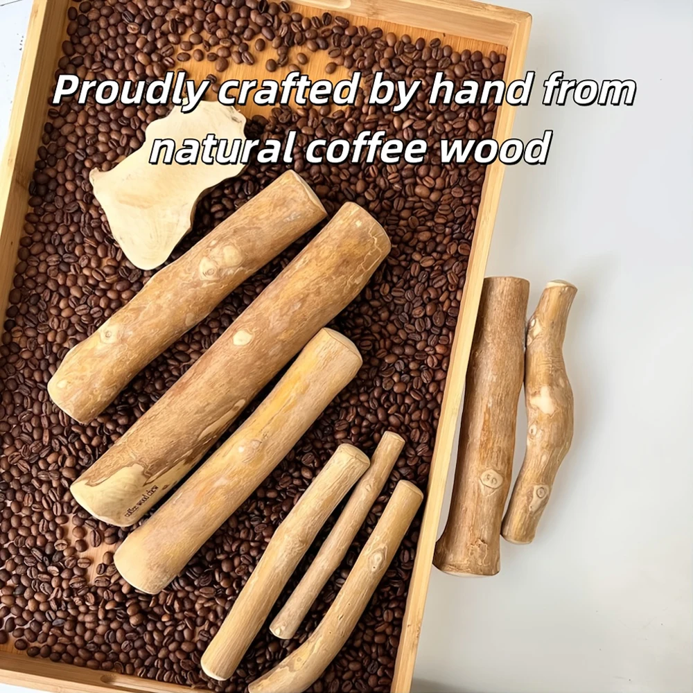 Brinquedo de Madeira Natural de Café para Cães de Mastigar Durável - Imagem 5