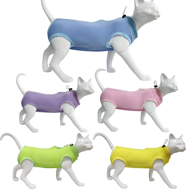 Roupa Pós-Cirúrgica para Gatos e Cães Pequenos de Poliéster Macio - Imagem 6