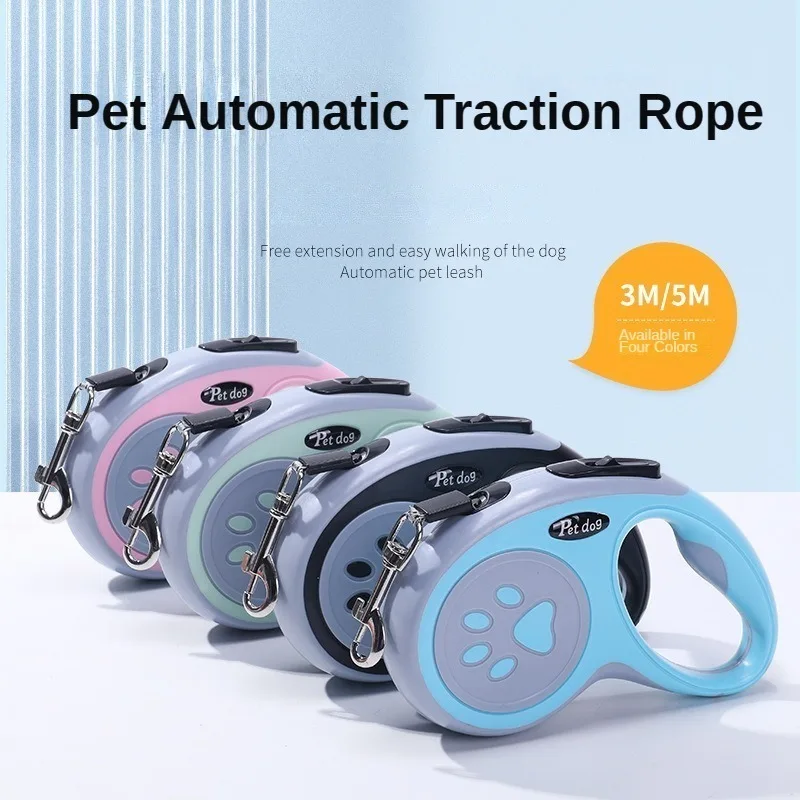 Coleira Retrátil para Cães e Gatos de Nylon 3m com Sistema de Rolo - Imagem 3