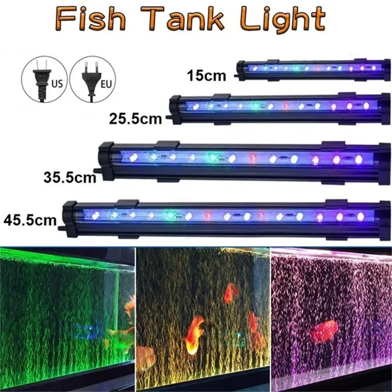 luminária led aquário colorida submersível