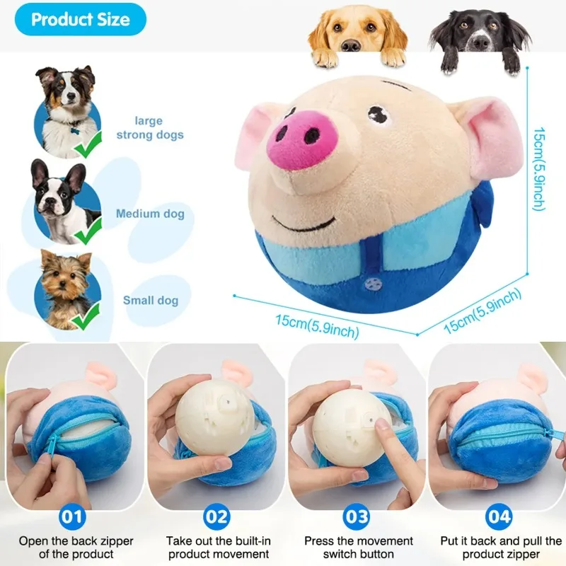 Brinquedo Eletrônico para Cães e Gatos com Som e Movimento Automático - Image 4