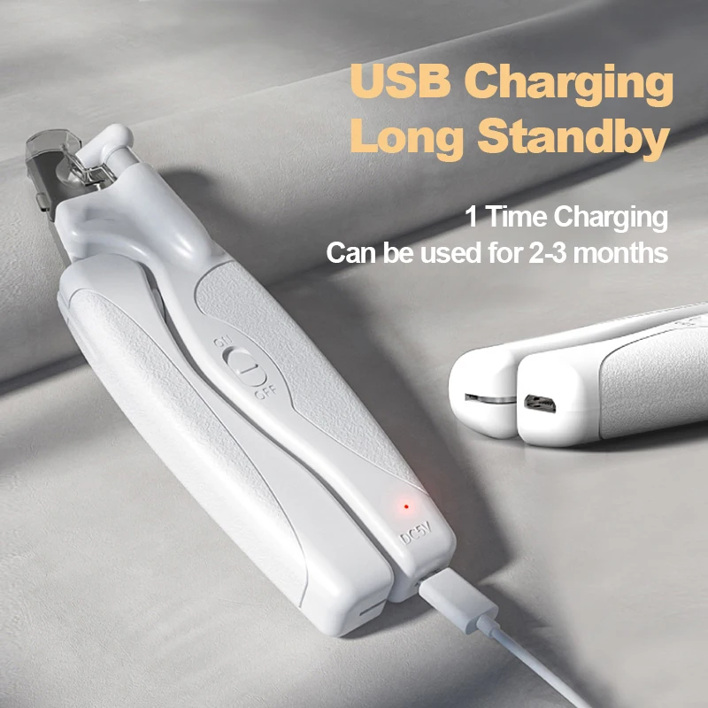 Cortador de Unhas LED para Cães e Gatos USB Recarregável - Imagem 4