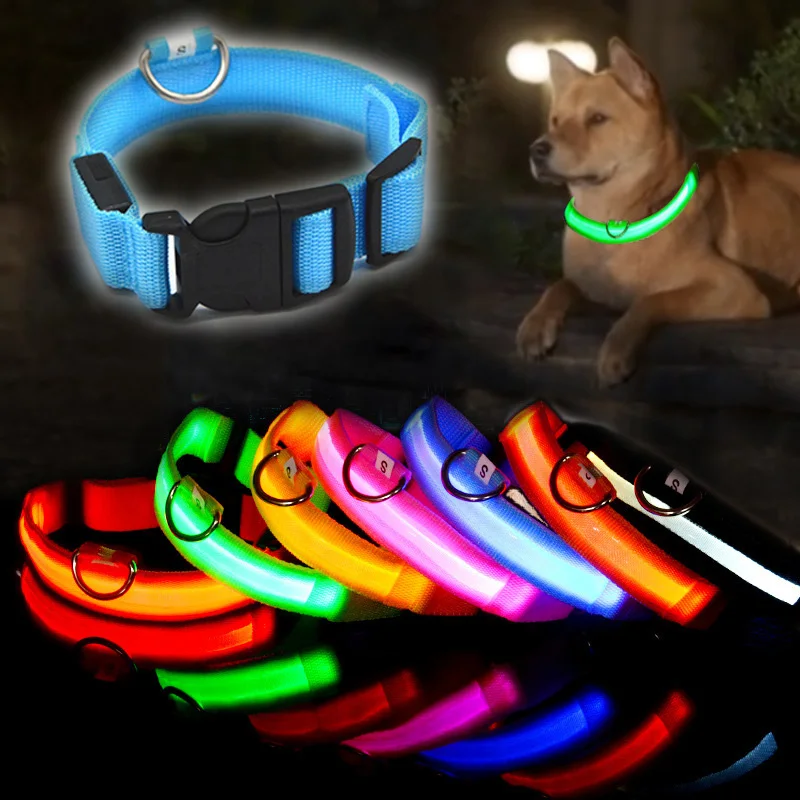 coleira led para cães recarregável