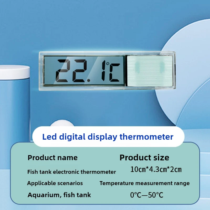 Termômetro Digital para Aquário LCD com Adesivo para Vidro - Imagem 5