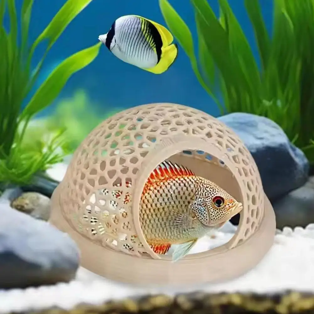 Aquário Flutuante Caverna para Peixe Betta 3-em-1 Rosa 10 cm - Imagem 2