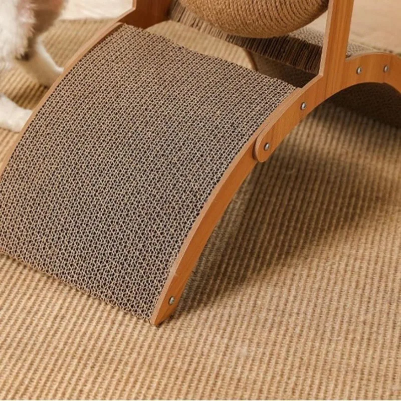 Arranhador 2 em 1 para Gatos com Bola de Sisal e Madeira - Imagem 5
