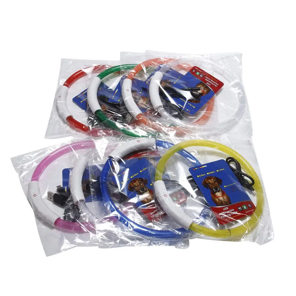 Coleira Luminosa LED para Cães Recarregável USB com Fibra Óptica - Imagem 5
