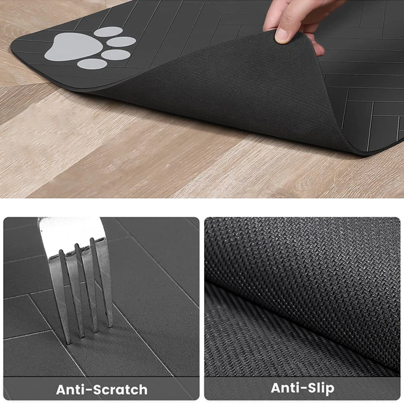 Tapete Absorvente para Comedouro e Bebedouro de Cães e Gatos, Base Antiderrapante - Imagem 4