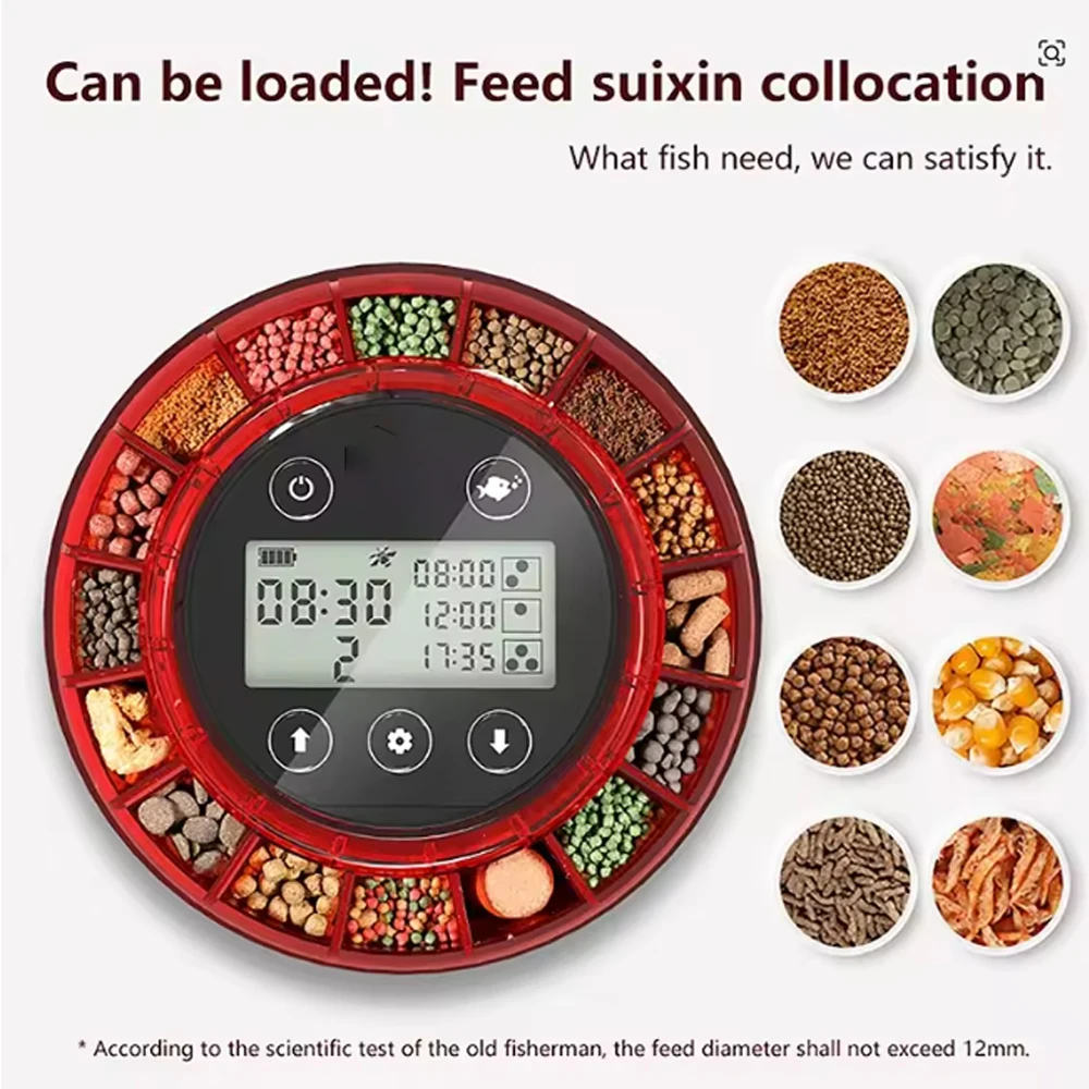 ZYfeedr Alimentador Automático de Peixes Recarregável USB com Timer - Imagem 2