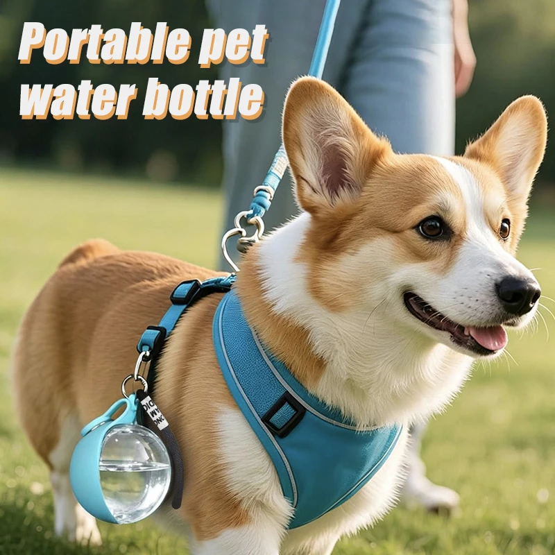 Garrafa de Água Portátil para Cães e Gatos Azul à Prova de Vazamentos - Imagem 3