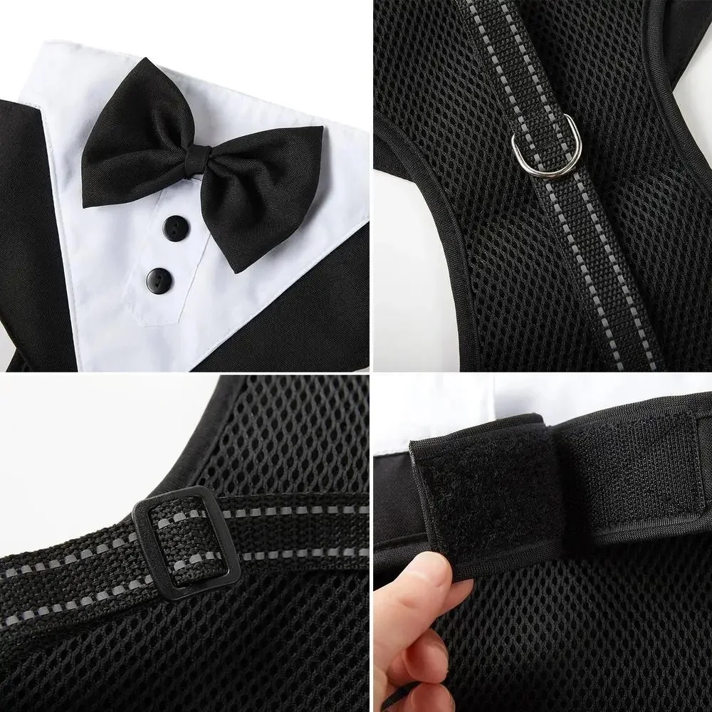 Camisa Smoking para Cães Pequenos com Gravata Borboleta - Imagem 5