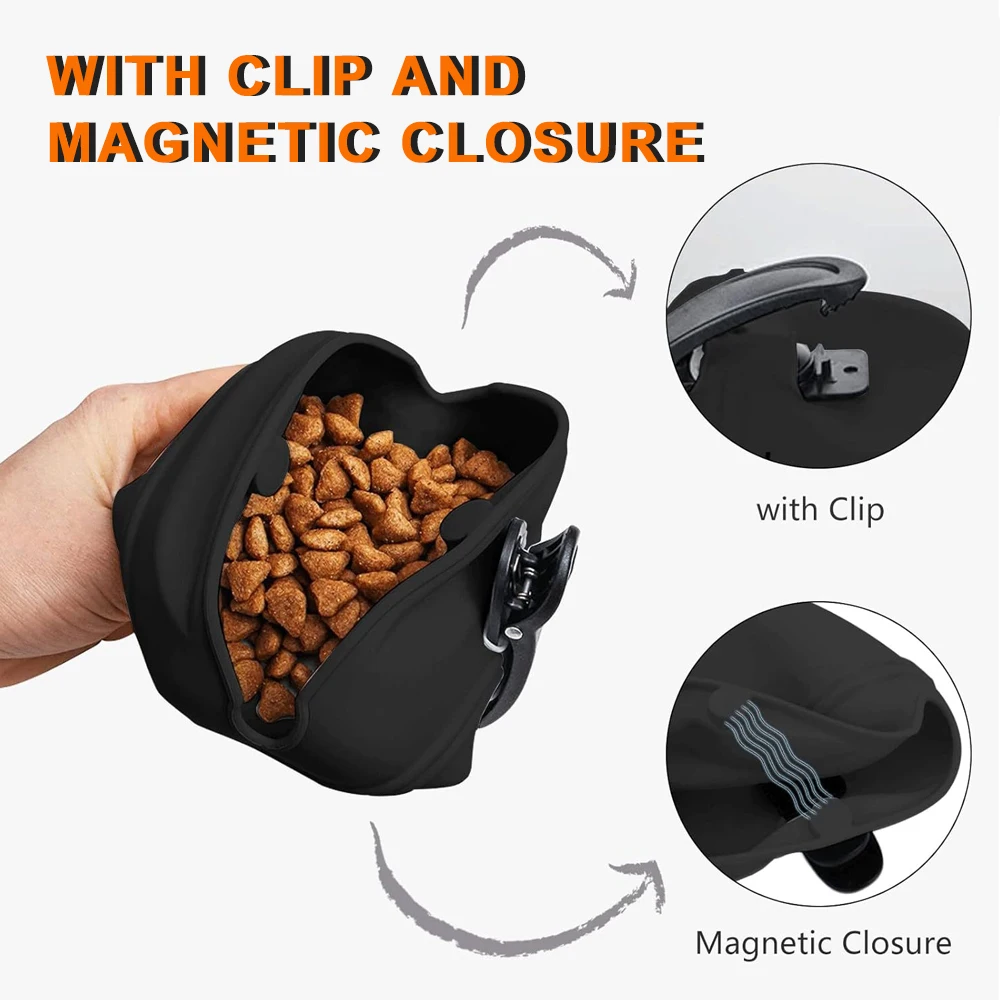 Bolsa para Petiscos de Cão com Fecho Magnético e Clipe de Cintura - Imagem 6