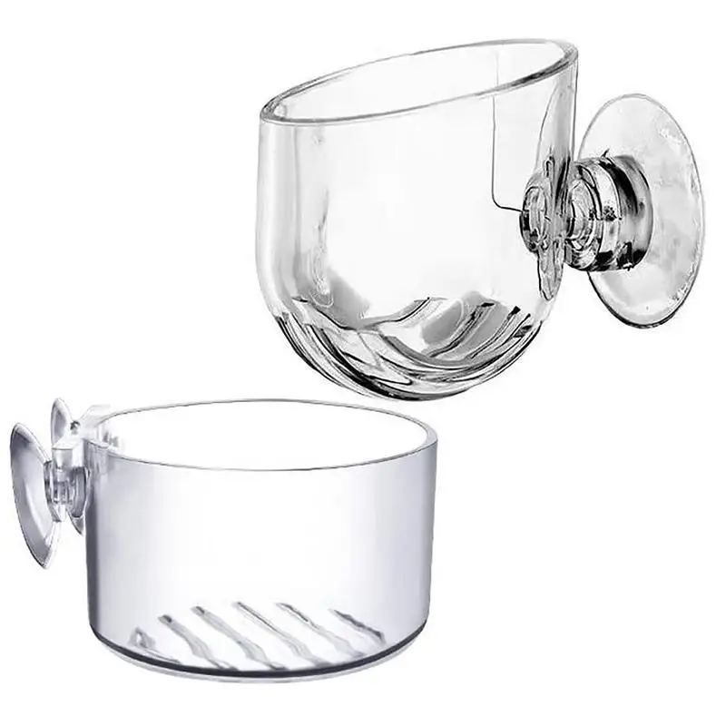 Mini Vaso Acrílico para Aquário com Ventosa Cor Castanho Vermelho - Imagem 2