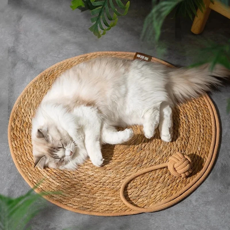 Tapete Arranhador para Gatos de Rattan com Instalação Fácil - Imagem 4