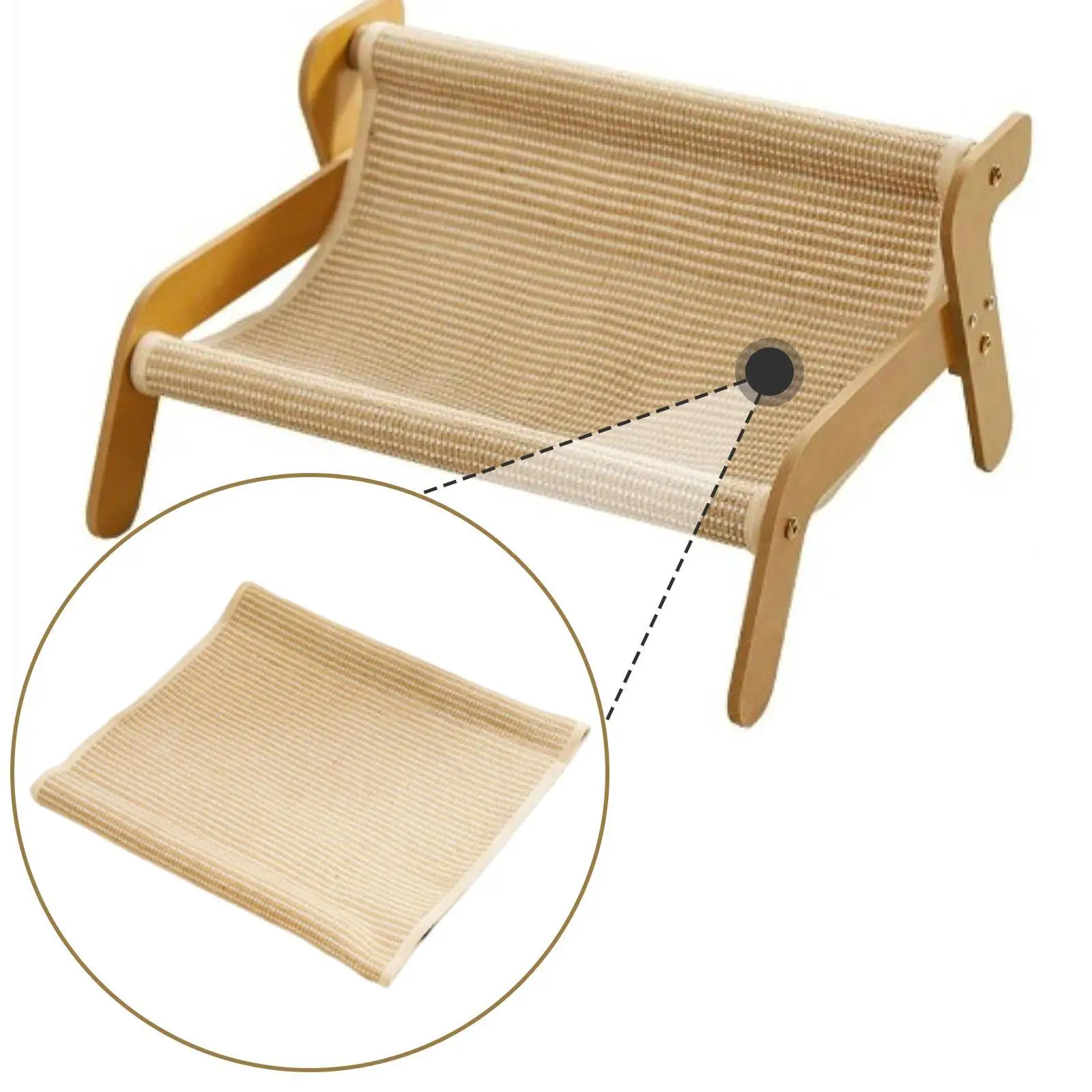 Capa de Cama Elevada para Gatos de Linho 51x41 cm Lavável - Image 3