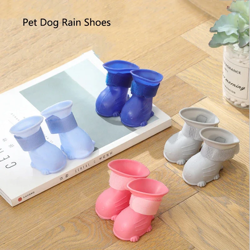 Conjunto 4 Botas de Chuva para Cães e Gatos Antiderrapantes - Image 5