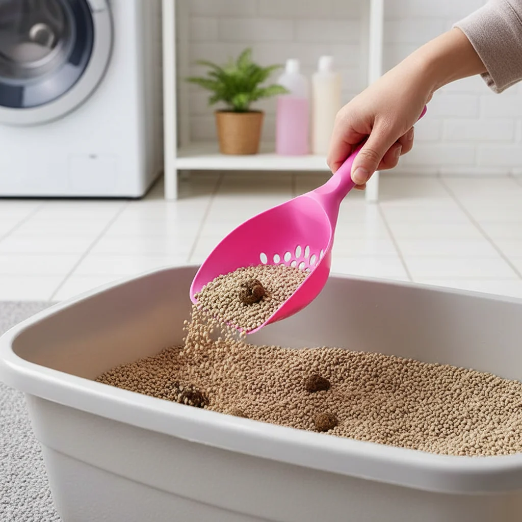 Pá Higiênica para Gatos Grande com Cabo Longo e Peneiração Fácil - Image 3