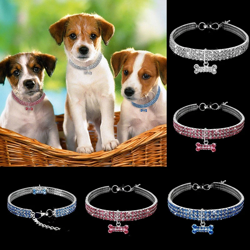 Coleira para Cães com Strass Ajustável e Fecho de Liberação Rápida - Imagem 4