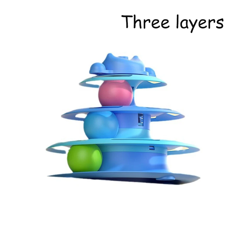 Torre de Brinquedo para Gatos com Bolas e Penas Coloridas - Imagem 5