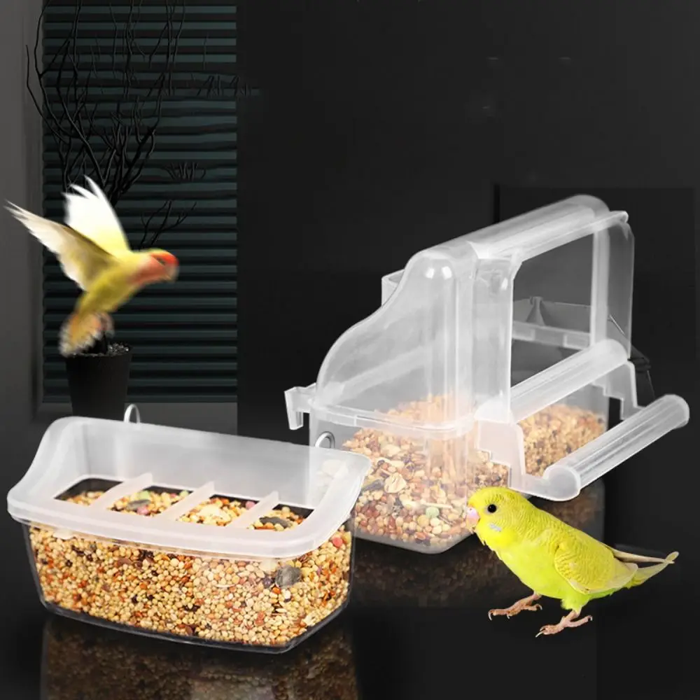 Alimentador para Pássaros com Encaixe na Gaiola para Papagaios Transparente - Imagem 2