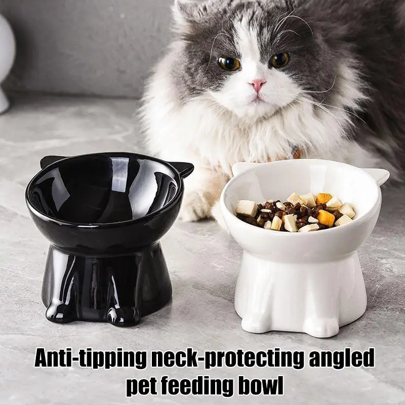 Tigela Elevada Inclinada para Gatos Antiderrapante Grande Capacidade - Imagem 2