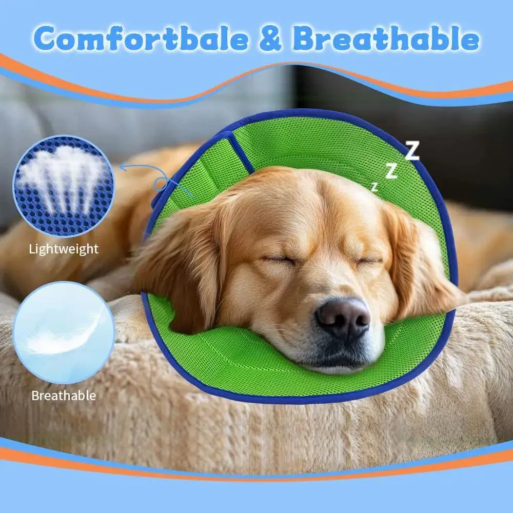 Coleira Protetora para Cães e Gatos de Malha Respirável Tamanho M - Imagem 3