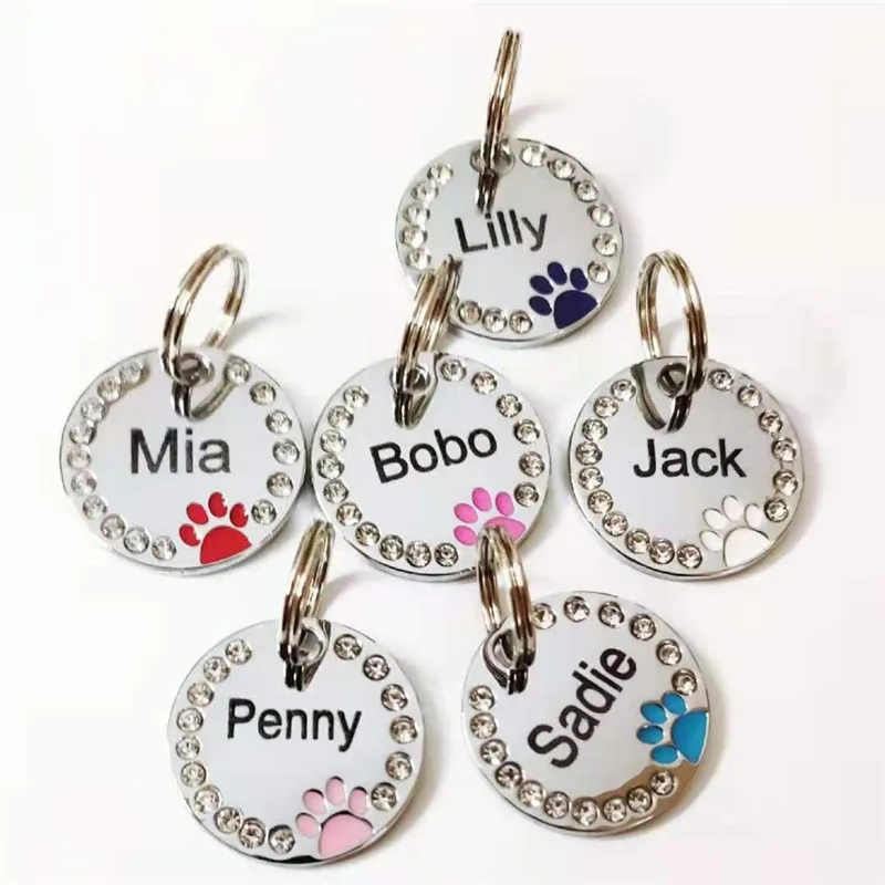 Plaquinha de Identificação para Cães e Gatos de Aço Inoxidável 25mm - Imagem 2