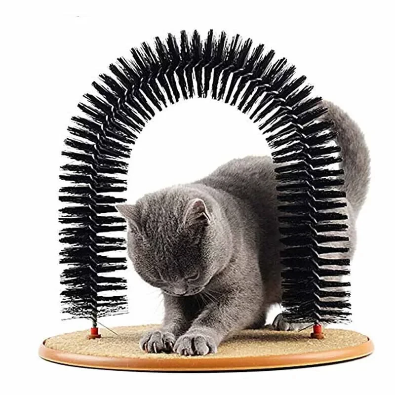 Brinquedo Arco para Gatos com Escova e Almofada de Arranhar - Imagem 5