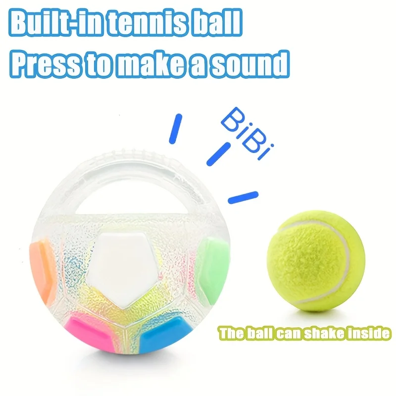 Brinquedo Bola de Futebol para Cães de TPR com Alça para Lançar - Imagem 3