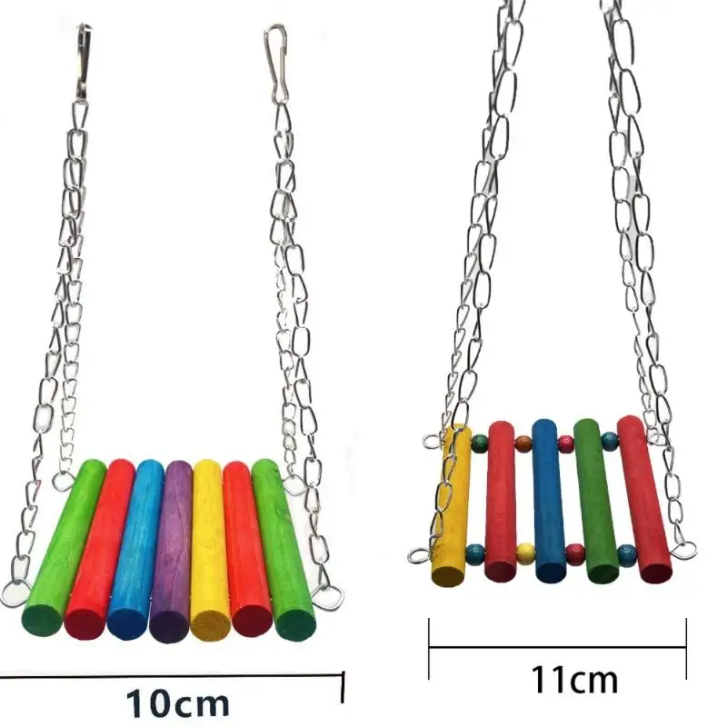 Balanço e Escada para Pássaros de Madeira e Metal para Gaiola - Imagem 5