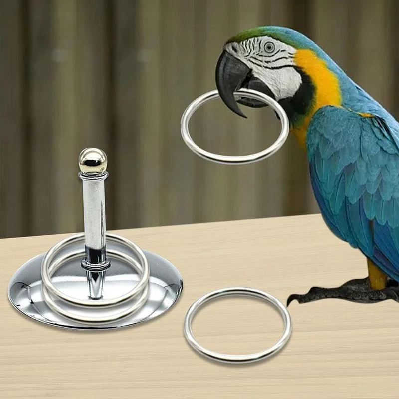 Brinquedo de Empilhar para Pássaros de Metal Desmontável - Imagem 4
