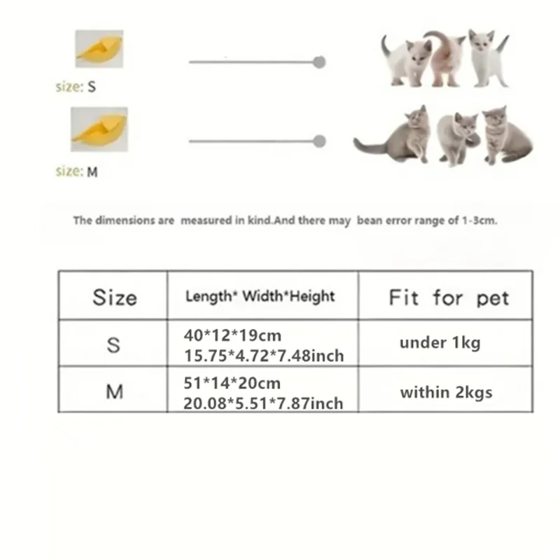 Cama Toca Banana para Gatos e Cães Pequenos de Pelúcia com Esponja 2 cm - Image 6
